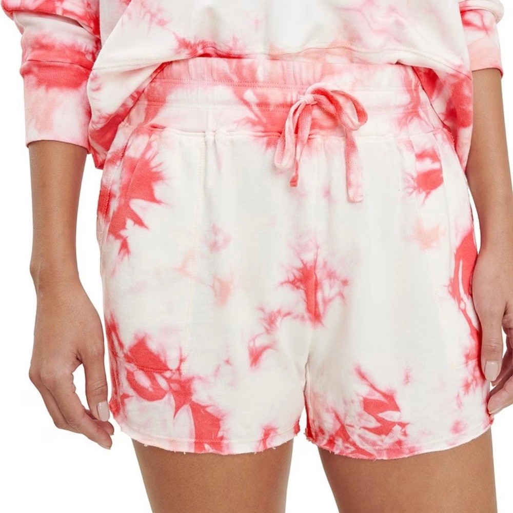 NWT Splendid Burst Tie Dye Print Coordinating Tie High Waisted Shorts size XS
